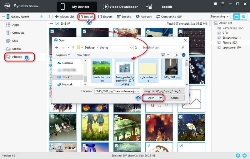 import iPhone photos to Samsung Galaxy S25