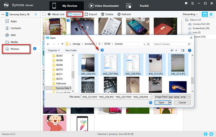 restore Samsung Galaxy S25/S25 Ultra photos from computer