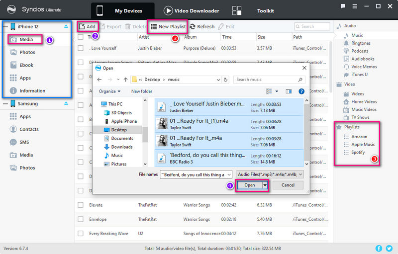 transfer Samsung music and playlists to iPhone 16