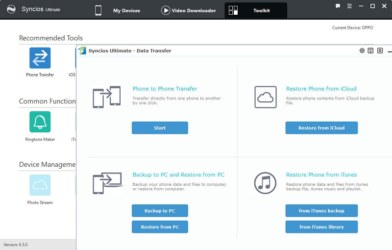 Syncios data transfer tool