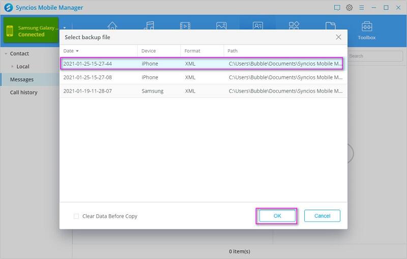 restore iphone backup to Samsung Galaxy S25