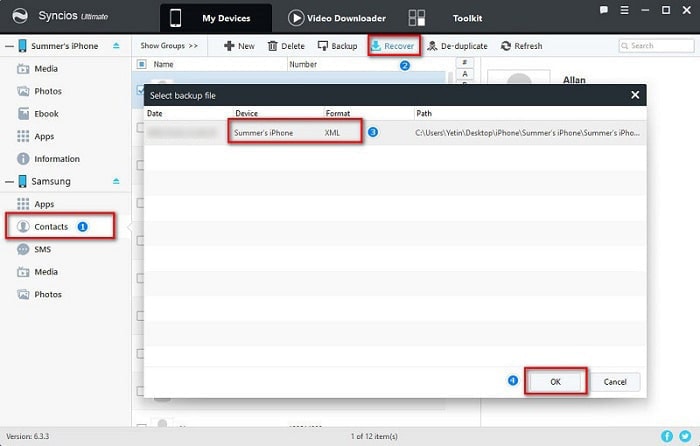 restore iPhone contacts to Samsung Galaxy S25