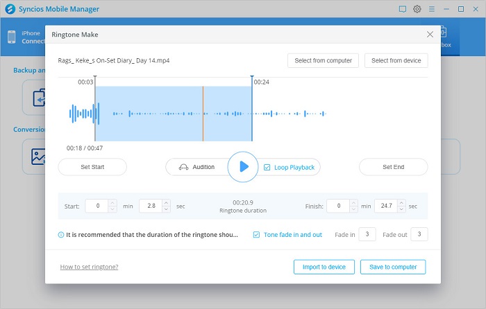 customize tidal music as iphone ringtone