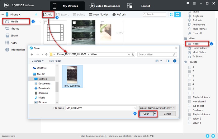 import videos from computer to iPhone 16