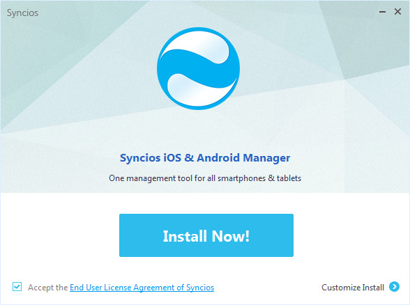 Install Syncios iOS Manager