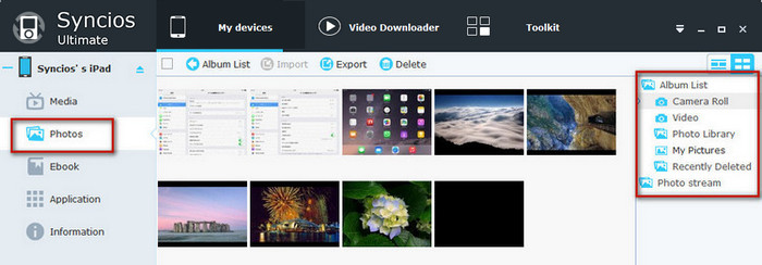 delete photos, videos on iPad