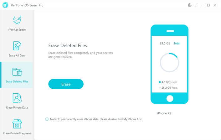 Erasing iPhone deleted files