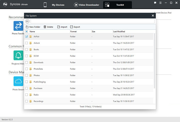 Manage file system