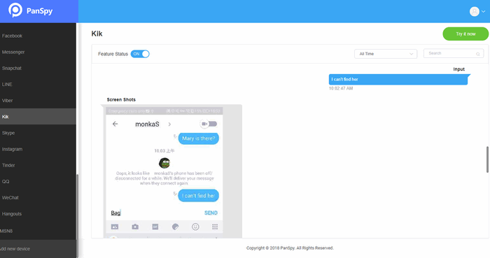 Track Kik Messages