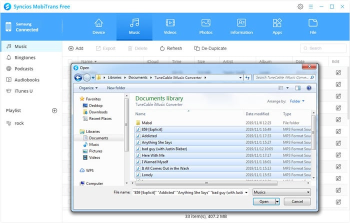 transfer downloaded music to Samsung Galaxy S25