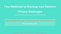 backup and restore iphone messages