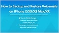 backup and restore voicemails on iPhone