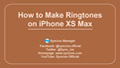 free make ringtones on iPhone XS Max