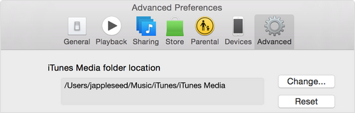 change itunes media folder