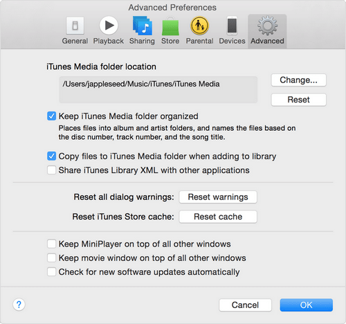 Copy files to itunes media folder