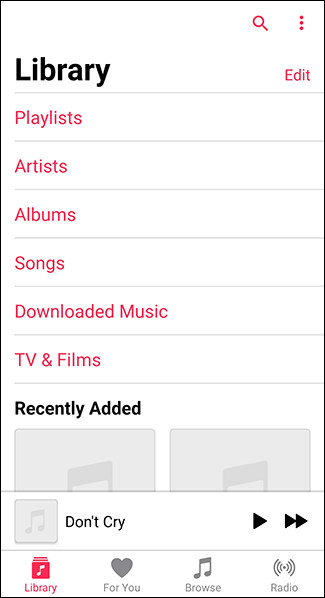 find iTunes music library on Samsung Galaxy S25