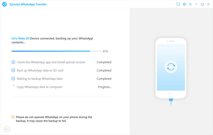 backup Samsung WhatsApp data