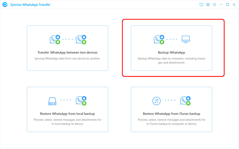 whatsapp transfer interface