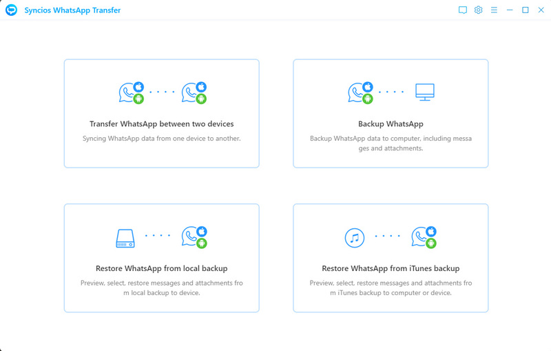 WhatsApp Transfer main interface