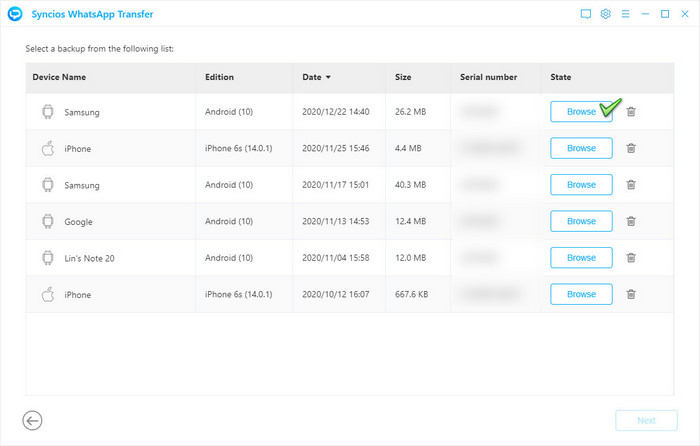 view WhatsApp backup