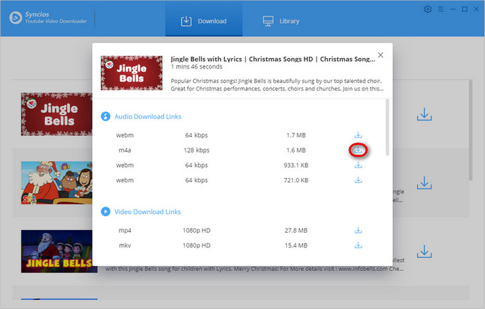 choose christmas songs format