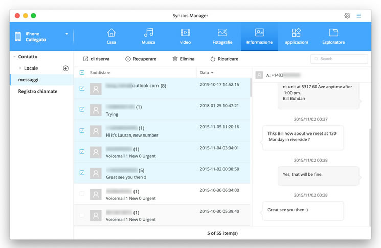 manage messages on mac