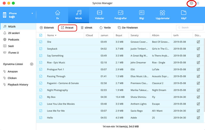 export iPhone music to Mac